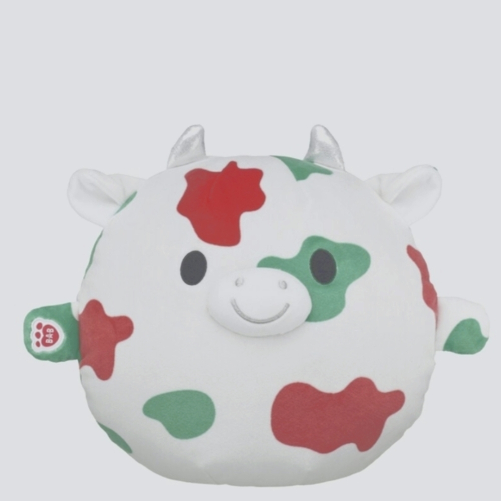 Build A Bear SKOOSHERZ Mooey Christmas Cow Limited Edition Squishmallow Plushie